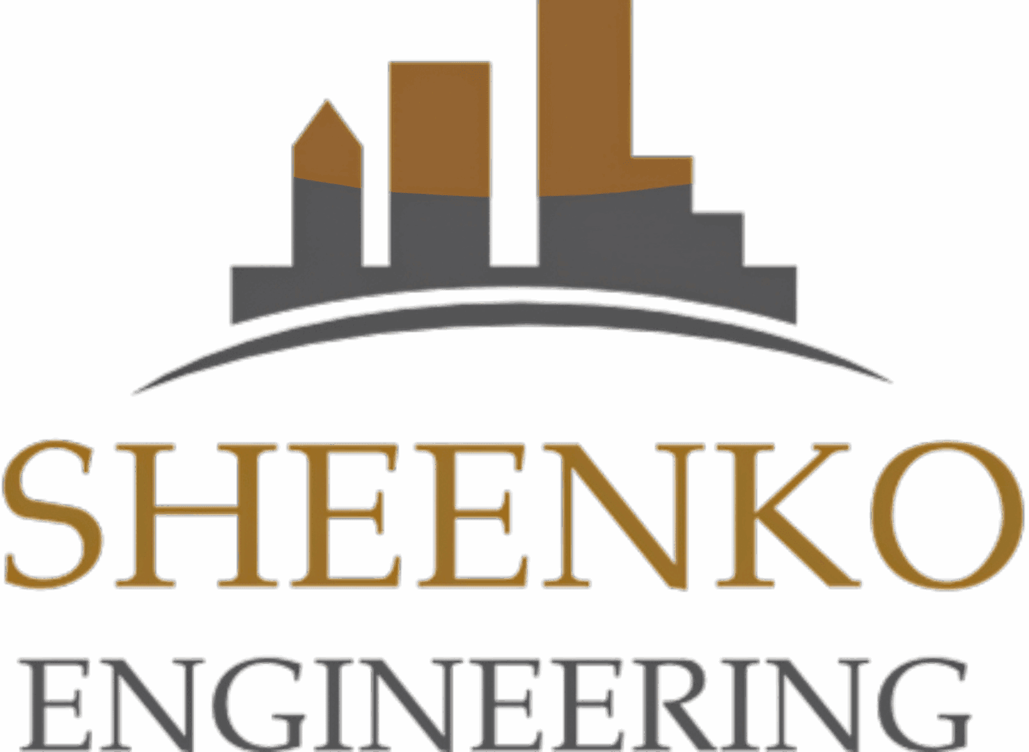 Sheenko Engineering logo with city skyline.
